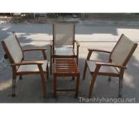 Thanh lý bàn ghế gỗ cafe 048
