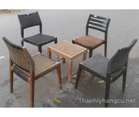 Thanh lý bàn ghế gỗ cafe 050