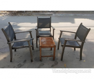 Thanh lý bàn ghế gỗ cafe 046